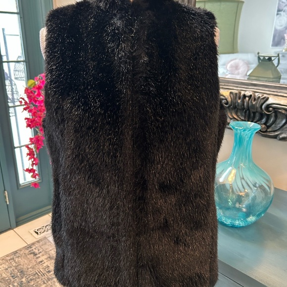 Lauren Ralph Lauren Other - Lauren Ralph Lauren Black Faux Fur Vest Front Zipper Pockets Lined Med